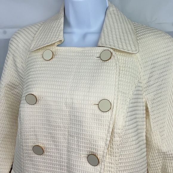 Talbots off white double button blazer size 10 - Picture 3 of 8
